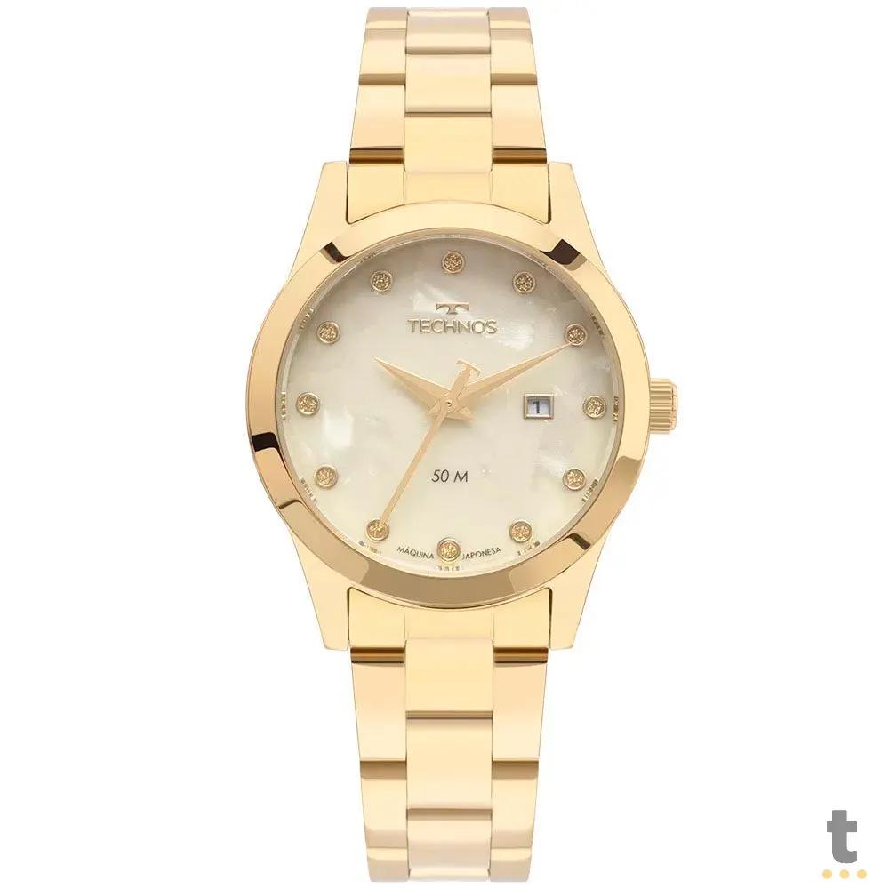 Relógio de Pulso Technos Boutique em Aço Dourado - 2015CER/1X Truedata